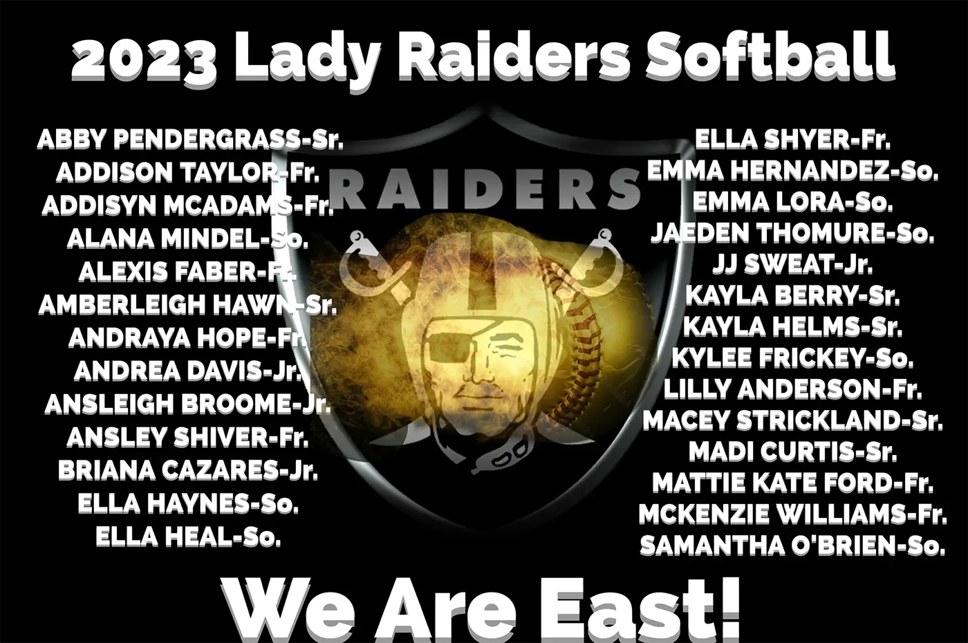 2023 East Paulding Softball Roster Announced!